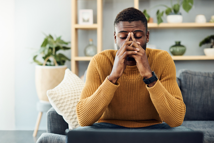 Person experiencing stress